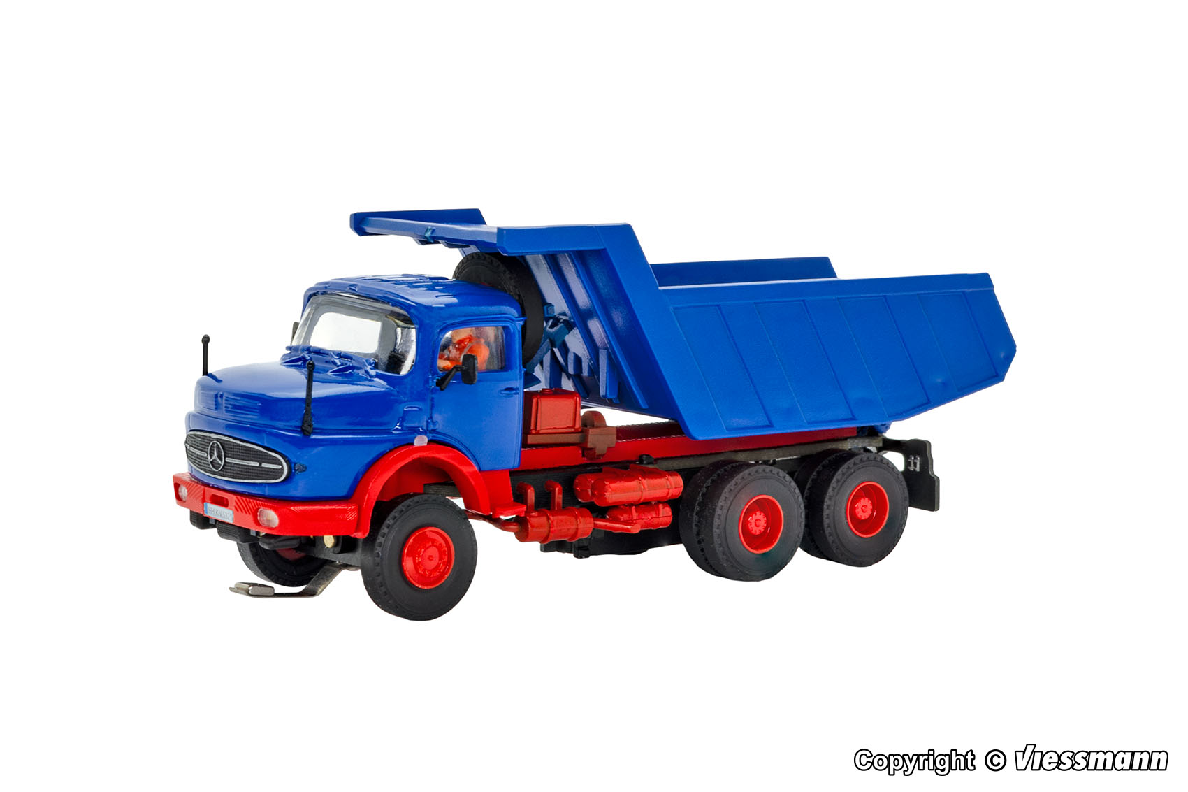 8019_1 8019 Mercedes Round Hood 3-Axle Dump Truck - Image 1